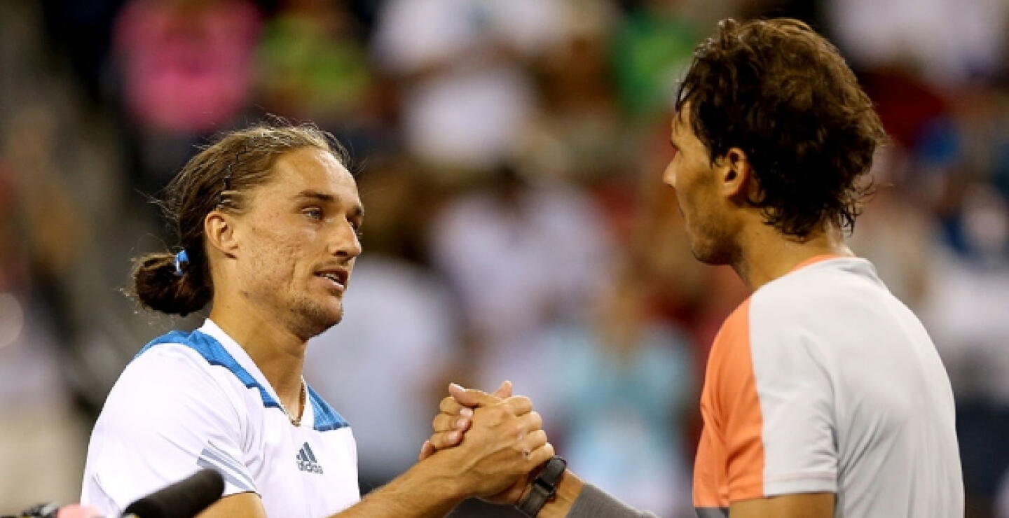 Alexandr Dolgopolov y Rafael Nadal en el Masters 1.000 de Indian Wells de 2014