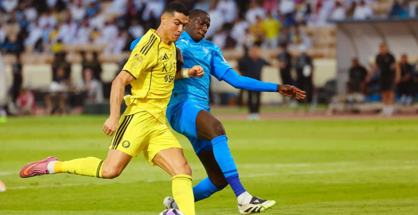 Cristiano Ronaldo en acción de juego con el Al Nassr en la Liga de Arabia Saudita.