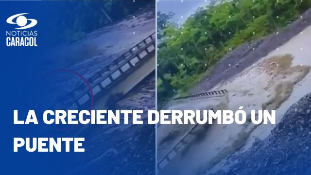 En Antioquia, campesino se salvó por segundos de ser arrastrado por creciente de un río En Antioquia, campesino se salvó por segundos de ser arrastrado por creciente de un río
