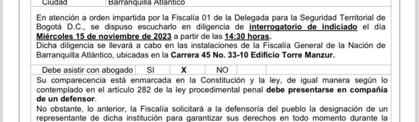 Abogado de Máximo Noriega sobre interrogatorio por caso Nicolás Petro Abogado de Máximo Noriega sobre interrogatorio por caso Nicolás Petro