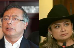 El presidente Gustavo Petro y la Representante Lina María Garrido.