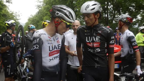 Juan Ayuso e Isaac del Toro.