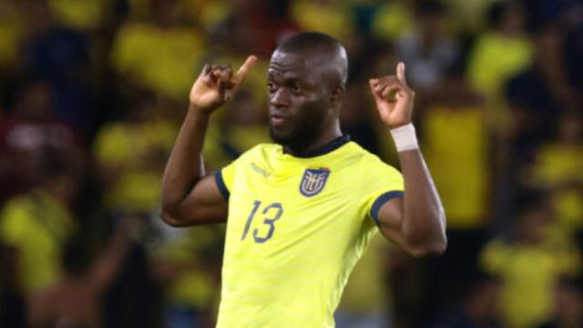 Enner Valencia, delantero de Ecuador, celebra su gol contra la Selección Colombia por Eliminatorias Sudamericanas Enner Valencia, delantero de Ecuador, celebra su gol contra la Selección Colombia por Eliminatorias Sudamericanas
