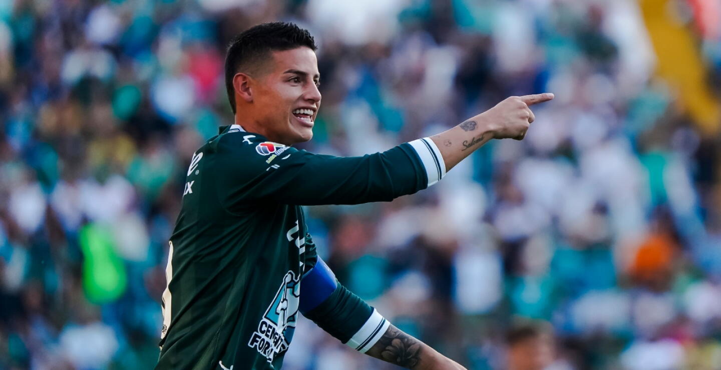 James Rodríguez, volante colombiano del León. 