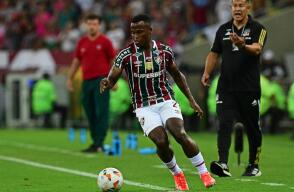 Jhon Arias en acción de juego con Fluminense Jhon Arias en acción de juego con Fluminense