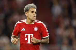 Luis Díaz en un partido de la Bundesliga con Bayern Múnich. 