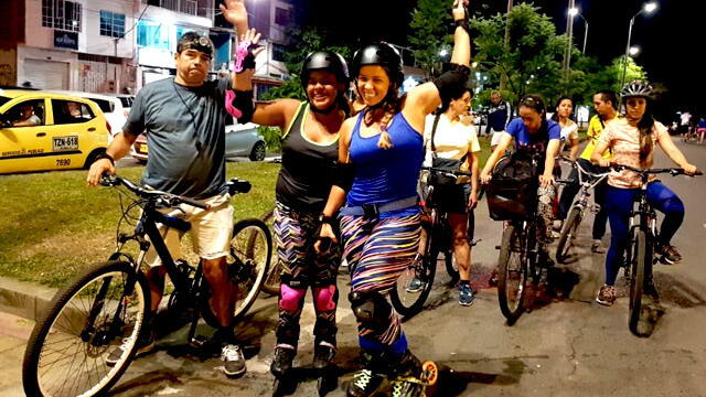 Caleños respondieron masivamente a la ‘Ciclovida nocturna’ que se tomó principales vías de la ciudad