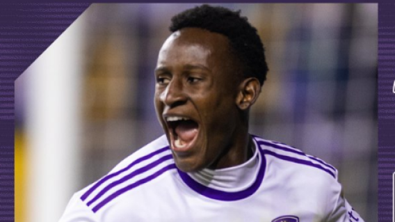 Iván Angulo y un festejo de gol con el Orlando City, en la MLS. Iván Angulo y un festejo de gol con el Orlando City, en la MLS.