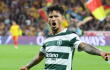 Luis Javier Suárez celebra un gol con Sporting Lisboa en duelo contra Lens por la Champions League. 