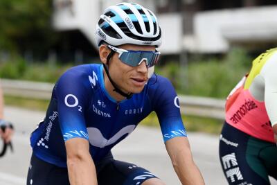 Einer Rubio, ciclista colombiano del Movistar Team, en medio de la etapa 3 del Giro de Italia 2023 Einer Rubio, ciclista colombiano del Movistar Team, en medio de la etapa 3 del Giro de Italia 2023