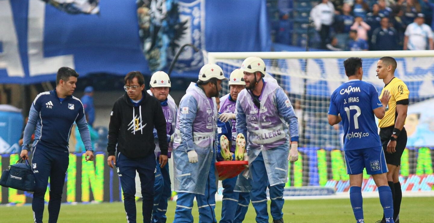 Falcao García salió en camilla en medio de Millonarios vs. Llaneros por la Liga BetPlay I-2026.