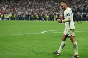 Jude Bellingham, jugador del Real Madrid, celebra en la Champions League Jude Bellingham, jugador del Real Madrid, celebra en la Champions League