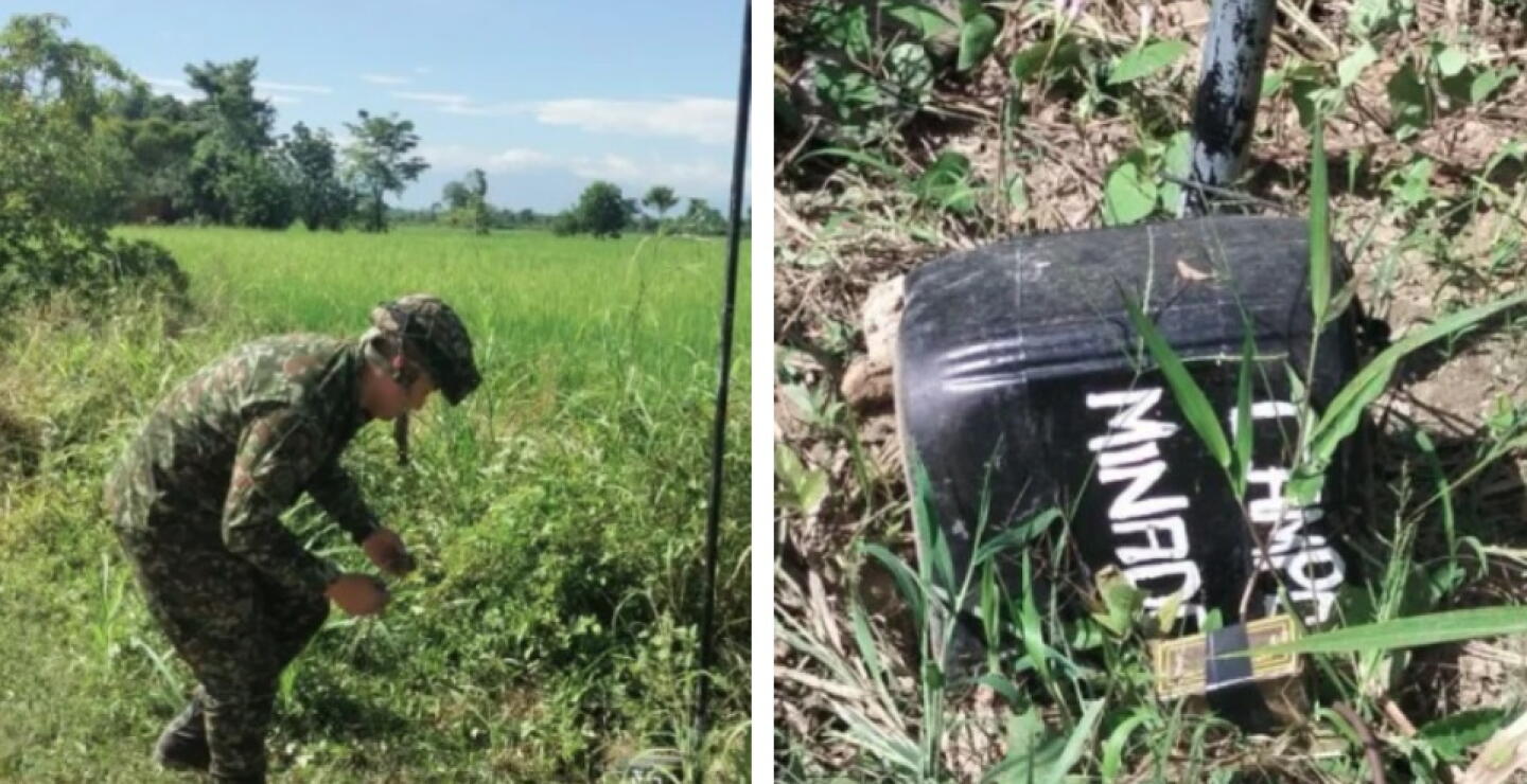 Ejército encontró un explosivo y una bandera del ELN cerca a colegio en Norte de Santander