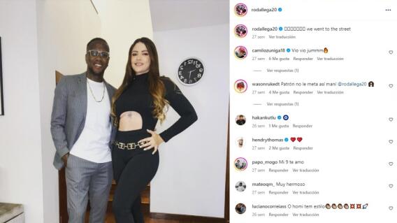 Hugo Rodallega y su esposa Hugo Rodallega y su esposa