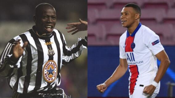 Faustino Asprilla y Kylian Mbappé Faustino Asprilla y Kylian Mbappé