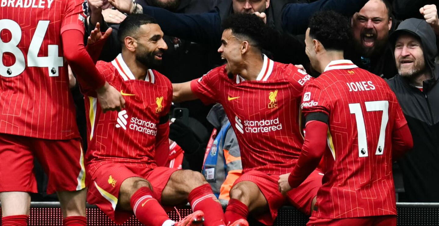 Mohamed Salah y Luis Díaz en Liverpool