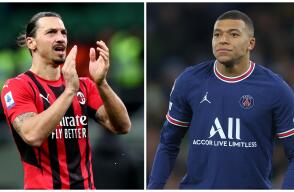 Zlatan Ibrahimovic y Kylian Mbappé Zlatan Ibrahimovic y Kylian Mbappé
