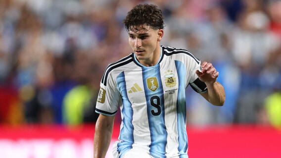 Julián Álvarez, delantero de la Selección Argentina y del Atlético de Madrid.