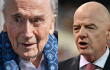 Joseph Blatter y Gianni Infantino
