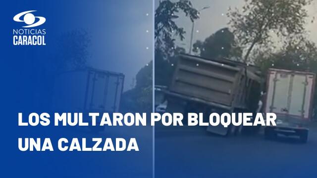 Pelea de camioneros en avenida Boyacá puso en riesgo decenas de vidas Pelea de camioneros en avenida Boyacá puso en riesgo decenas de vidas