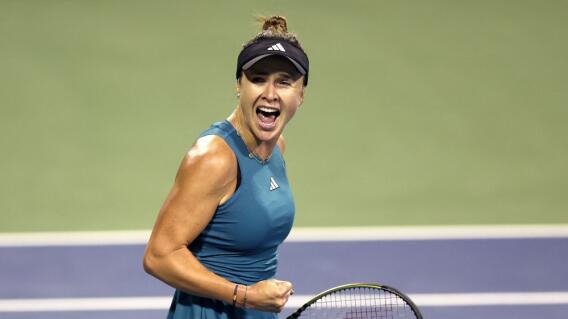Elina Svitolina, tenista ucraniana, celebra su victoria Elina Svitolina, tenista ucraniana, celebra su victoria