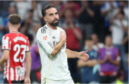 Dani Carvajal jugó su último partido con el Real Madrid; fue ovacionado en el Santiago Bernabéu. 