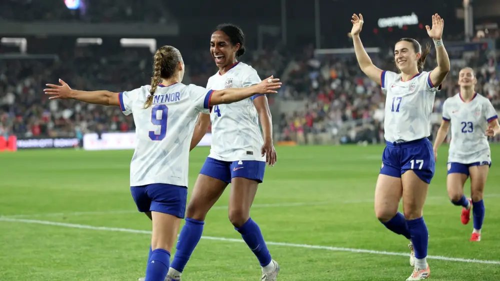 Selección Estados Unidos femenina en la SheBelieves Cup 2026.