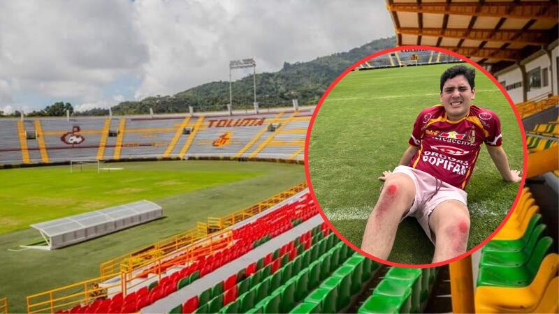 Lesiones por amor al fútbol: Hincha de Deportes Tolima cumple promesa y paga el precio
