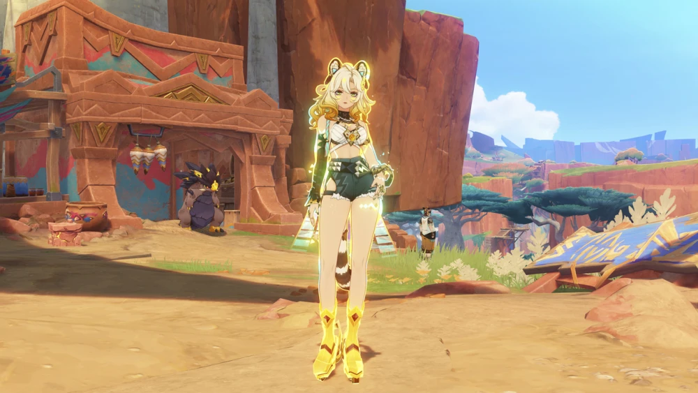 Xilonen, conocida por fabricar objetos legendarios, como los lentes de sol de la Arconte Pyro