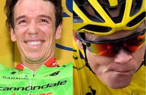 287890_BLU Radio. Rigoberto Urán - Chris Froome - AFP