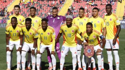 La formación titular de la Selección Colombia Sub-20 vs. Noruega en el Mundial 2025.