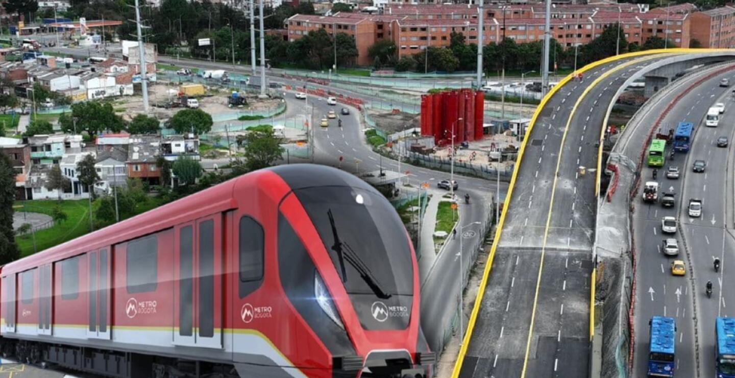 Inauguran puente de la Primera de Mayo, una obra del metro de Bogotá junio de 2024.