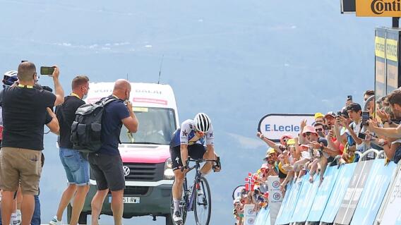 Fabio Jakobsen, en el Tour de Francia. Fabio Jakobsen, en el Tour de Francia.