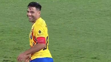 Falcao García marcó doblete en el partido en homenaje a Mario Alberto Yepes, en Cali. 