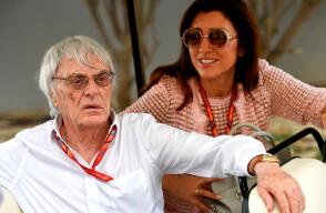 369579_Bernie Ecclestone y Fabiana Flosi // Foto: AFP