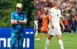Carlo Ancelotti, DT de Brasil, y Erling Haaland, delantero de Noruega.