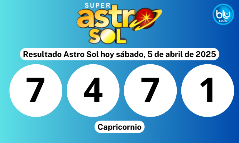 Resultado Astro Sol hoy sábado, 5 de abril de 2025 Resultado Astro Sol hoy sábado, 5 de abril de 2025