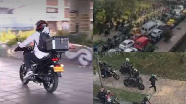 Motociclistas invaden sin control los andenes en Bogotá y peatones tienen miedo de ser arrollados