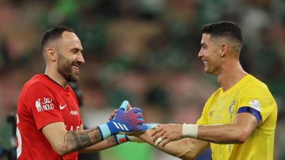 David Ospina y Cristiano Ronaldo son figuras en el Al Nassr de Arabia Saudita. David Ospina y Cristiano Ronaldo son figuras en el Al Nassr de Arabia Saudita.