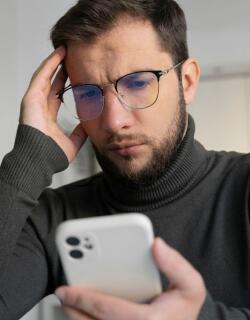 Persona con el iPhone 11