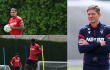 Daniel Muñoz y Jefferson Lerma junto a Oliver Glasner, su técnico en Crystal Palace.