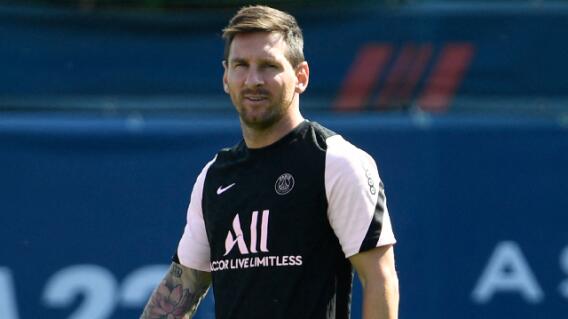 Lionel Messi, en el entrenamiento del PSG Lionel Messi, en el entrenamiento del PSG