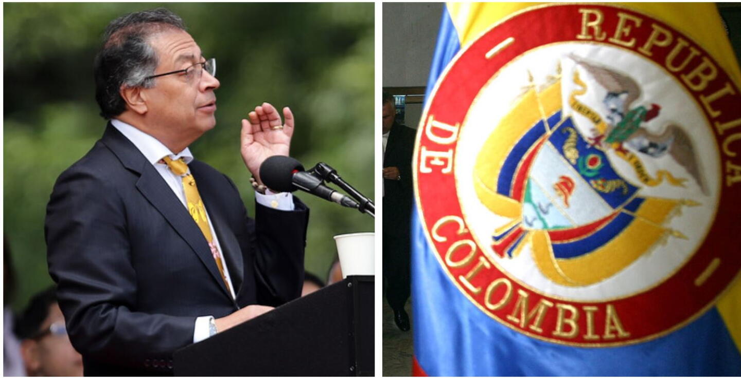 Presidente Gustavo Petro insiste en hacer cambios al escudo de Colombia: “Se escribirá como ‘Libertad y orden justo’”