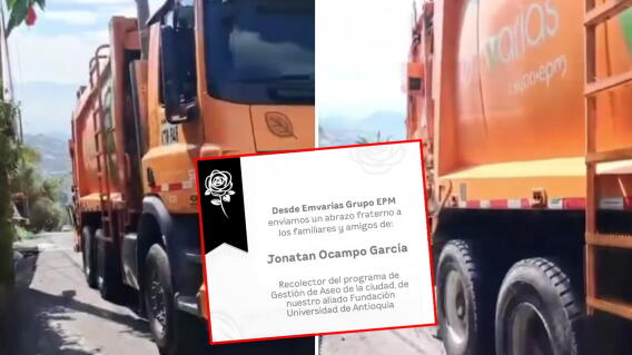 Operario de Emvarias murió tras caer de camión recolector en Medellín