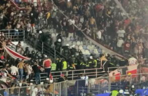 Hinchas de Junior ocasionaron disturbios en la final contra Nacional en el Romelio Martínez. 