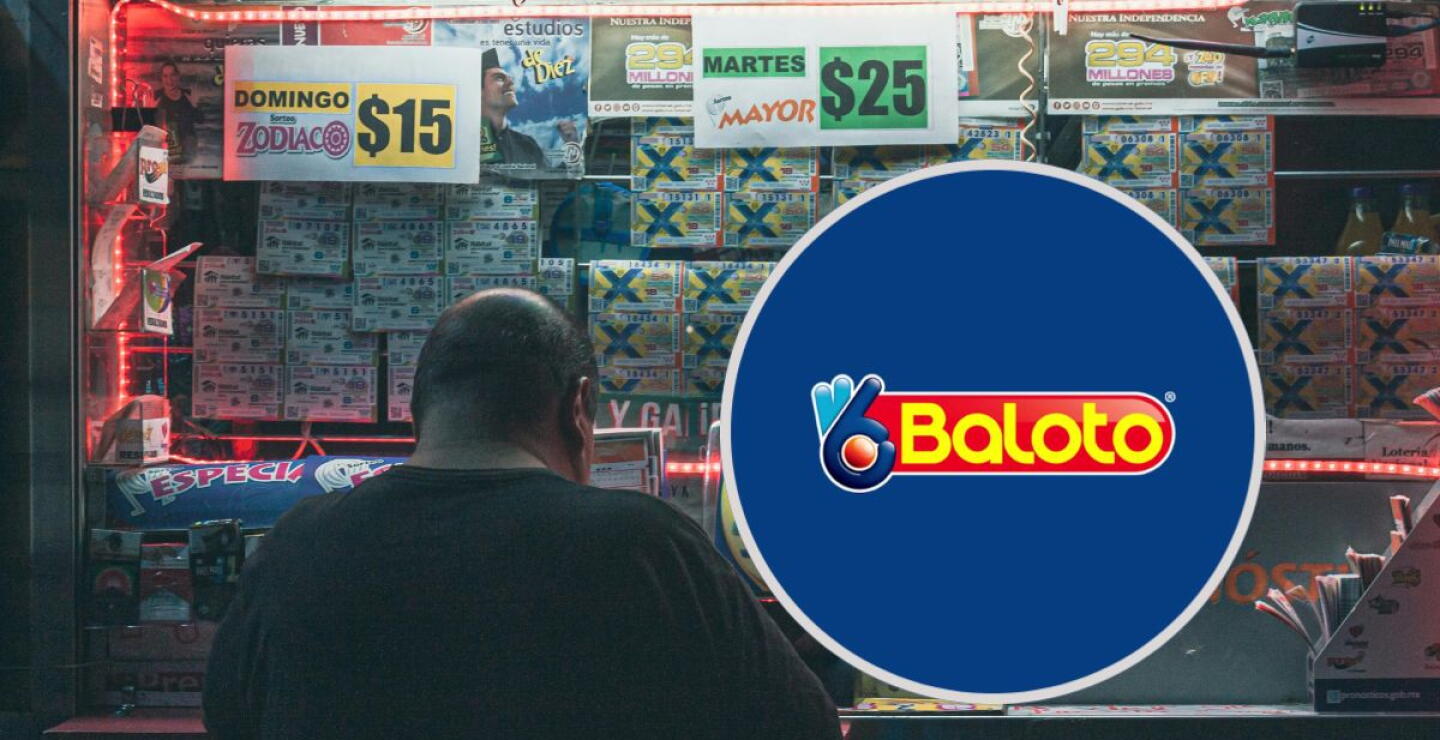 Persona comprando el Baloto de referencia, con logo de Baloto. 