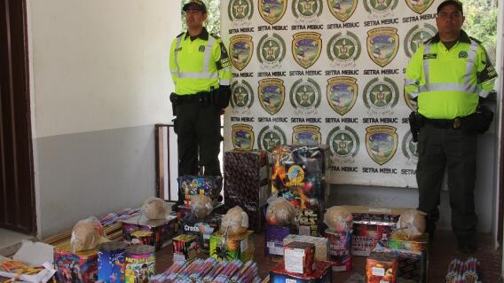 297016_Incautan pólvora en Santander / foto: Policía Área Metropolitana