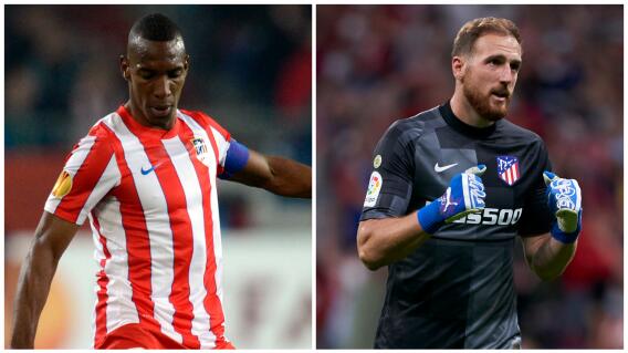 Amaranto Perea y Jan Oblak, en Atlético de Madrid Amaranto Perea y Jan Oblak, en Atlético de Madrid