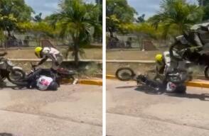 Accidente en competencia de motos en Valledupar dejó tres heridos: impactantes imágenes