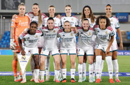 Linda Caicedo en la formación del Real Madrid vs. PSG por la Champions femenina.